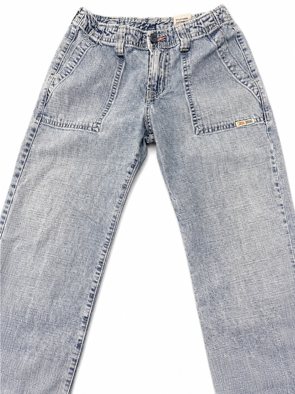 VTG Lucky Brand Gene Montesano Dungarees Army Capri Jeans USA Made Y2K Size 6/25